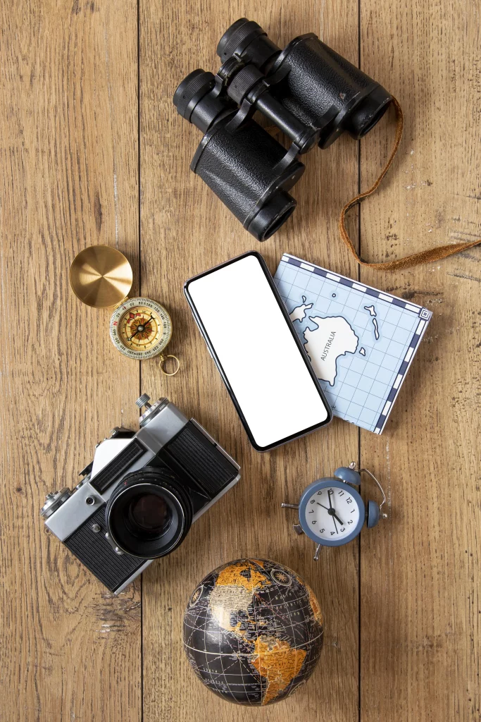 tourism-items-assortment-flat-lay